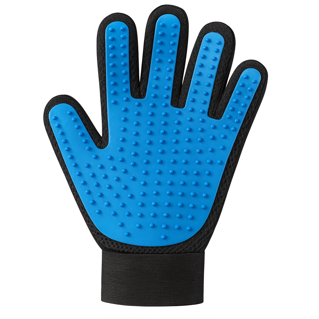 Pet Grooming Gloves – Gentle Deshedding & Massage Tool for Dogs & Cats